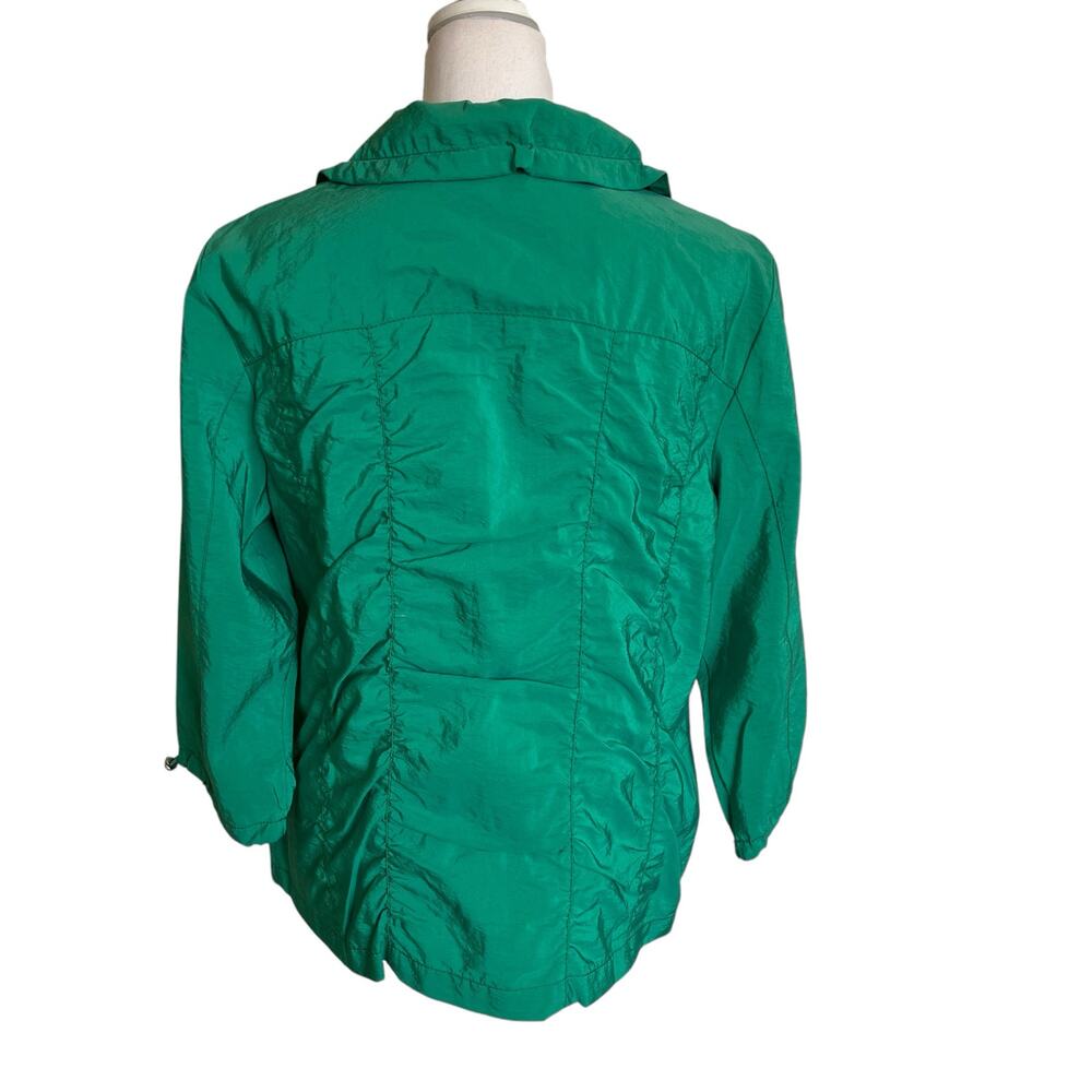 Chico's Zenergy Jacket Women's Size 2 Large 12/14 Green Zip Front Activewear - Picture 6 of 10